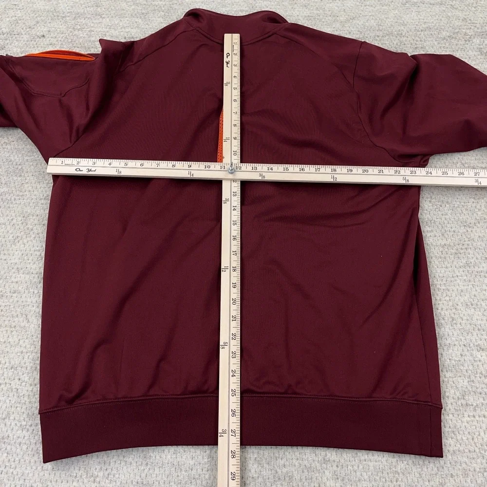 Virginia Tech Hokies Jacket Men Large Nike Dri Fit Track Suit Warm Up Maroon * - Picture 9 of 13